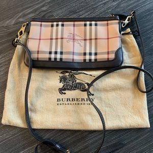 Classic Burberry Haymarket Check Crossbody Bag